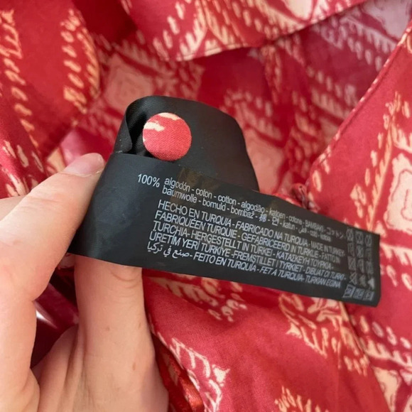 Zara Terracotta Printed Jami Wide Leg Boho Jumpsuit NWT Size XL Blogger Fav - Picture 12 of 12